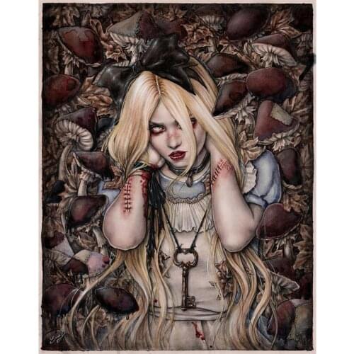 Horror Mosaic Painting Terror Movie Film Diamond Art Kit Jewel Cross Stitch Paint Diy 5D Full Drills Arts and Crafts