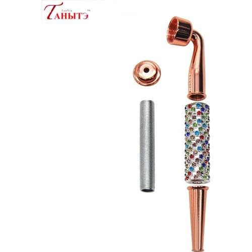 Fancy diamonds and rhinestones Metal Smoking Pipe Metal Bowl Pipes Smoking Pipe Tobacco Dry Herb Hand Spoon Pipes men women