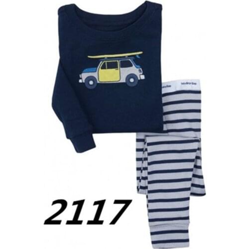 New Baby Boys Pajamas Suits Cotton Children Pijama Boy Tee Shirts Pants Kids Pyjama Nightgown T-Shirt Trouser Sleepwear 2-7Y