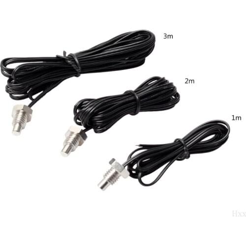 NTC 10K Thermistor Temperature Sensor M8 Thread Probe Cable 1m 2m 3m Waterproof