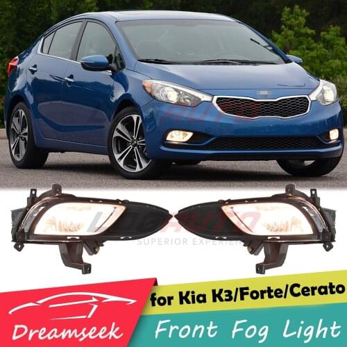 Front Bumper Fog Light for Kia K3 Forte Cerato 2013 2014 2015 2016 Halogen Driving Lamp Bulb H8 with Lamp Bezel