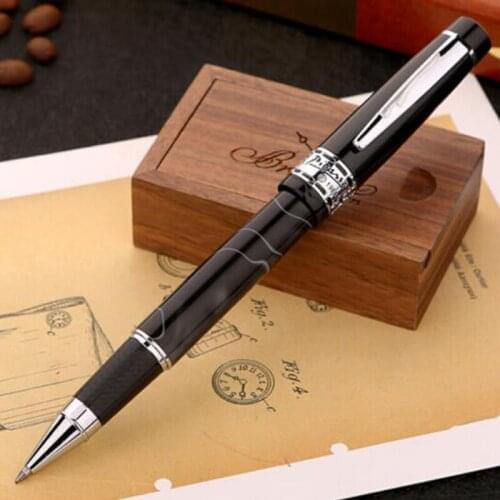 Picasso 915 Elegant Pimio Marble Celluloid Roller Ball Pen Eurasian Feelings Black Gray Writing Pen For Office & Home