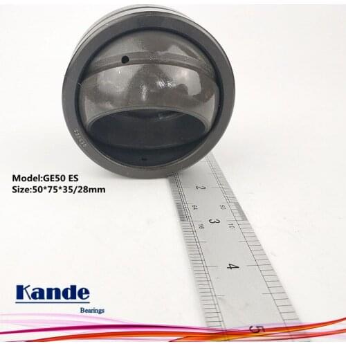 Kande Bearings GE50ES Radial spherical plain bearings (bulk eye bearings) 1pcs GE50 ES 50*75*35(28)mm GE50