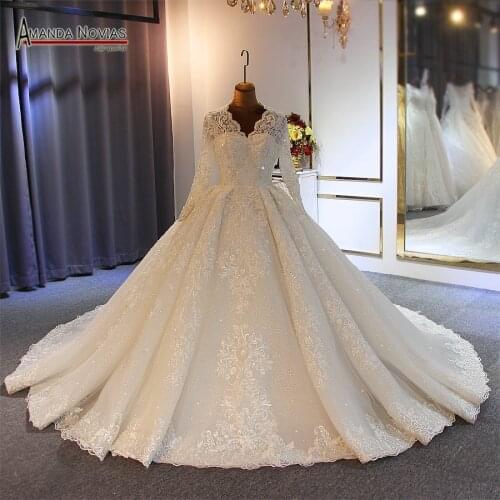 Robe de soiree wedding dress 2020 bridal dress full beading hand sew 100% real work