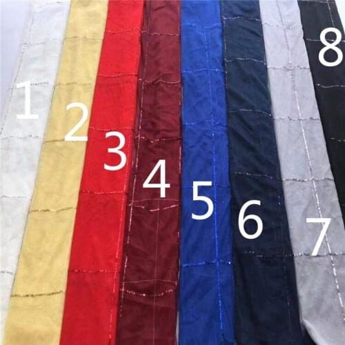 Mesh Bottom Line Sequin Embroidered Fabric Womens Childrens Clothing Skirt Wedding Dress Embroidery Fabrics
