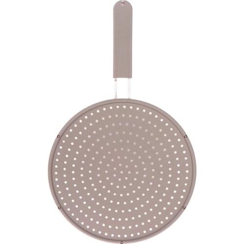 Silicone Splatter Guard Oil Grease Pan Lid Oil-Proof Splash Cover Frying Protection Mat Non-Slip Handle Pot Lid Splatter