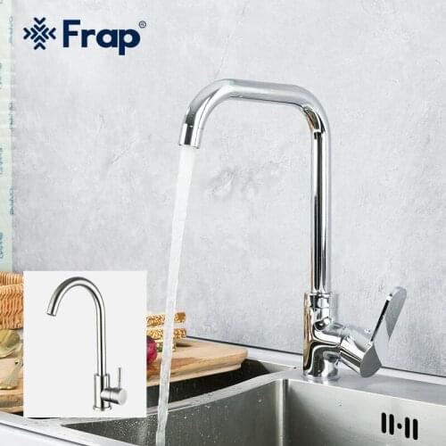 Frap Stainless Steel Kitchen Faucet Sink Faucet Mixer Tap Bathroom Hot & Cold Single Handle Tap Faucet