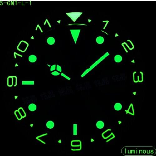 Luminous bezel For Rlx GMT-Master Sloped Ceramic Bezel insert 38*30.6mm MOD watch parts