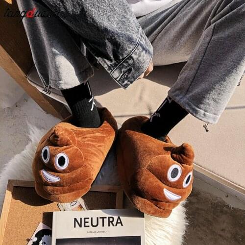 Poop slippers Popular Women Shoes Plush Keep Warm Womens Slippers Funny Animal Home Shoes Soft Big Size Bread Shoe Slippers
