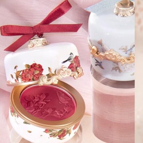 TT Flower Knows Blush Classical Rouge, Light and Transparent, Easy to Smudges, Novice Plum Color Milk Tea Powder