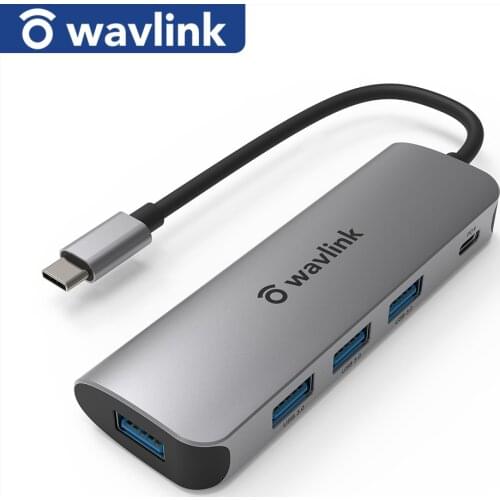 Wavlink USB C HUB 5 Ports USB Type-C Splitter High-Speed Multi Expansion For Macbook Pro Accessories USB-C Type C 3.1 Dock