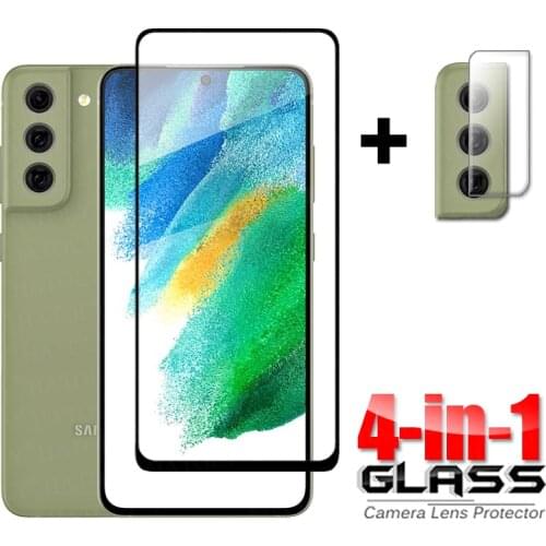 For Glass Samsung Galaxy S21 FE 5G Full Cover Tempered Glass For Samsung Galaxy S21 FE 5G HD Phone Screen Protector Camera Glass