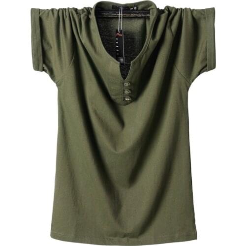 Plus Size Short-sleeved T-shirt Mens Fashion Summer Cotton Sports tshirt Mens Clothing XXXXL Tees Tops