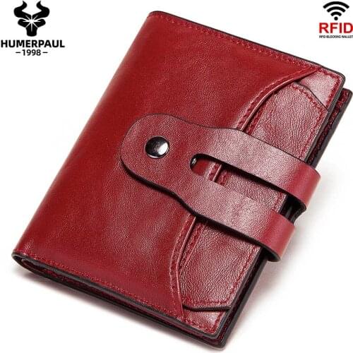 2021 Womens Wallet Genuine Leather Money Bag With Coin Purse High Quality Bi-fold Wallets ID Card Holder Small Female Purse
