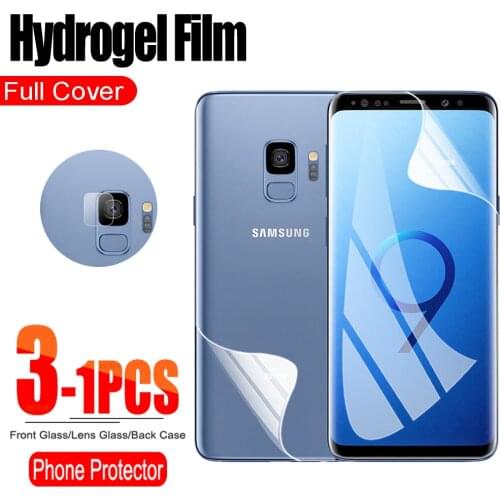 1-3Pcs Full Cover Screen Protector Front Back Soft Hydrogel Film For Samsung S9 S9Plus Camera Lens Film For Samsung S8 S8Plus