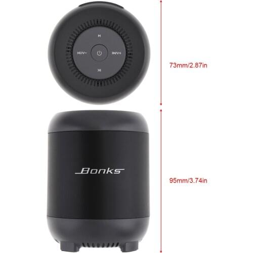 3D Stereo Mini Wireless Bluetooth Speaker with Built-in Bass Enhanced Diaphragm and HiFi Sound Effect Support Bluetooth AUX USB