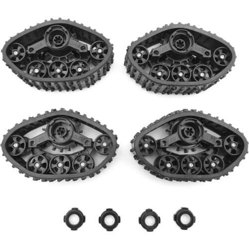 4pcs/set Military Track Wheels Snow Tires Replacement Parts for RC Crawler Car DIY Modified Upgrade Accessories