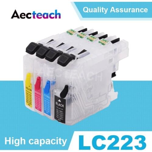 Aecteach Empty Printer Ink Cartridges For Brother LC223 XL LC 221 223 225 227 229 MFC-J4420DW J4620DW J4625DW J5320DW J480DW