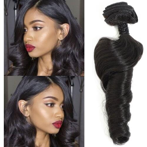 Afro Romance Curly Hair Extensions Natural Black Color Heat Resistant Synthetic Hair Weaves 20" 5 Bundles All In One Pack Hair