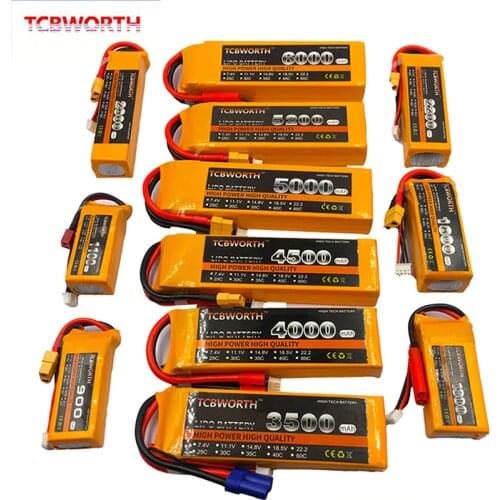 RC LiPo Battery 3S 11.1V 3000mAh 3300mAh 3500mAh 4200mAh 5200mAh6000mAh 25C 35C60C For RC Quadrotor Helicopter Drone Car LiPo 3S