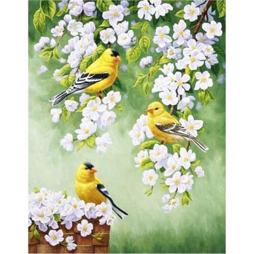 5D diamond embroidery diy diamond Painting yellow bird picture Needlework cross stitch diamond mosaic home decor knitting needle