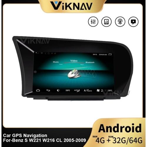 Auto GPS multimedia player for-Benz S W221 W216 CL 2005-2009 car GPS navigation head unit stereo radio tape recorder
