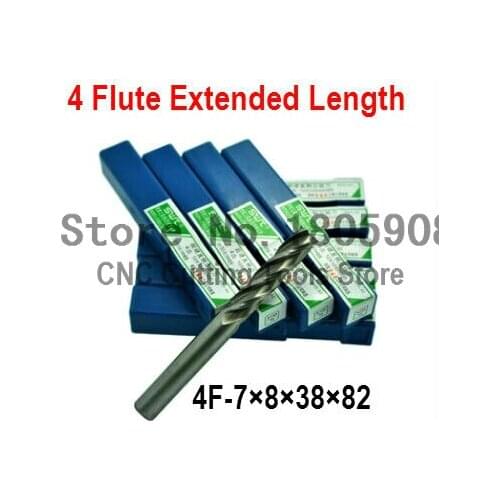 Free shipping 5pcs 7.0mm 4 Flute HSS & Extended Aluminium End Mill Cutter CNC Bit Milling Machinery tools Cutting tools