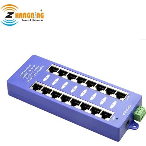Security 8 Port Passive Gigabit PoE Injector Adapter 24V 48V For CCTV Camera IP Phone Wireless AP MikroTIk Ubiquiti devices