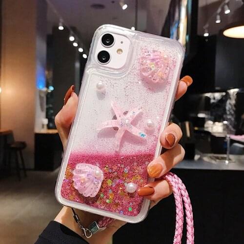 Quicksand Glitter Water Case for Xiaomi Mi Note 10 Pro Mi 10 9 8 SE A3 Lite 9T F1 Cover 3D Sea World Starfish Soft Liquid Funda