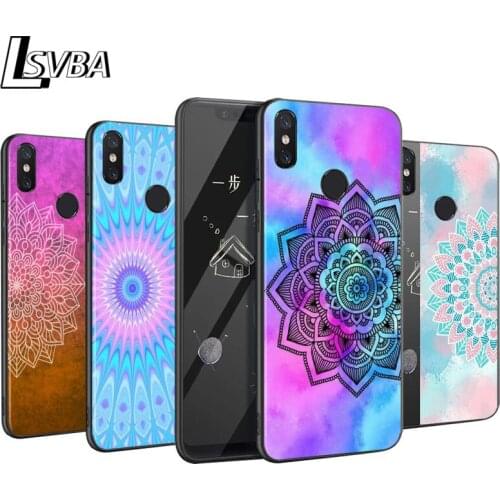 Mandala Blume Datura Blumen Anti-fall Phone Case for Xiaomi Mi Poco M2 Note 10 9 8 Pro Play Mix 3 F1 Lite 5G Black Cover