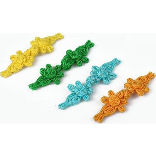 100 PCS 8*2.5CM Cheongsam Ethnic Style Chinese Frog buttons Hand-Woven Retro Decoration Baby Clothes Female Accessories