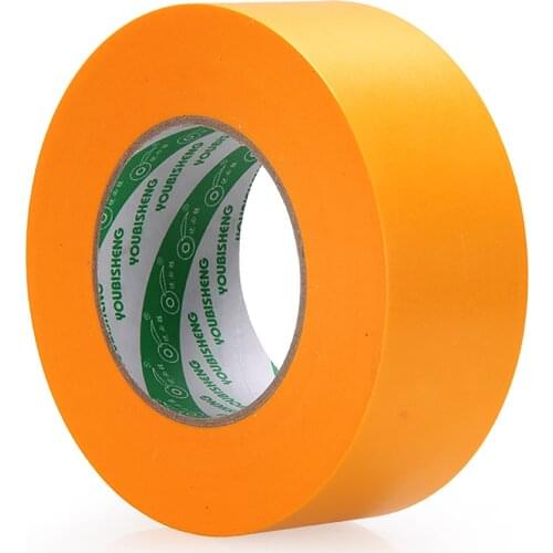 Long 25M 50M 100M Yellow Masking Tape Scrapbooking Indoor Outdoor Diy Painting Decorating Car Spray Paint Sticker Width 10-50mm