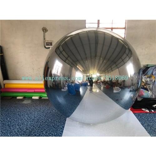 Giant inflatable mirror ball, PVC inflatable reflective ball, can be used for advertising display
