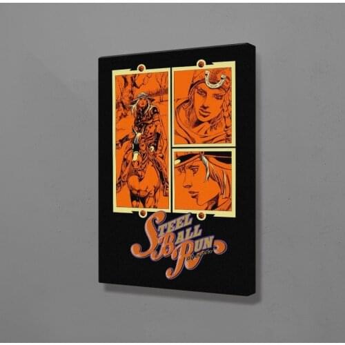 JOJO Steel Ball Run SBR Anime Wall Art Framed Wooden Canvas painting poster prints for living room Home Frame decor Painting