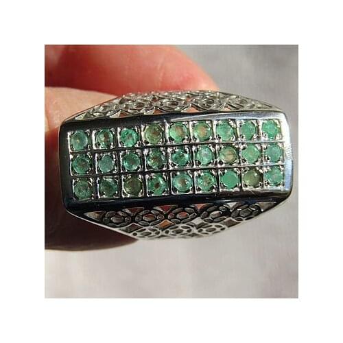 Fashion Hollow Rings for Women Elegant and Unique Green Diamond Jewelry Wedding Engagement Party Ring Anniversary Gift Size 5-11