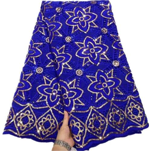 SJ Lace Chiffon African Guipure Cord Lace Fabric 2021 High Quality Nigerian Lace Fabrics French Water Soluble Lace Dress dp6-32