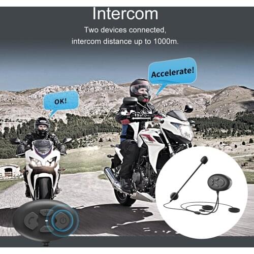 DK12 Motorcycle Bluetooth Headset Intercom, Universal Microphone Communication Systems Kit