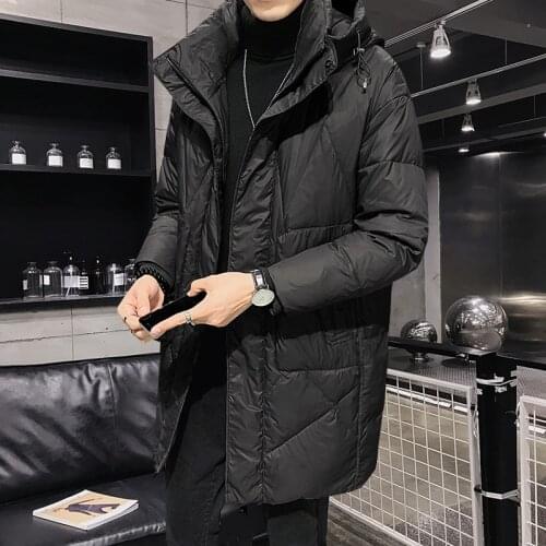 2021 Winter Mens Down Parka Coat New Fashion Casual Loose Hooded Clothes Mens Duck Down Jacket Thicken Warm Outerwear B333