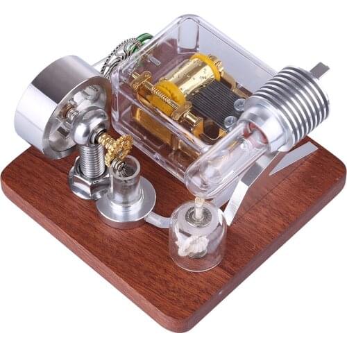 Stirling Engine Music Box Model Steam Engine External Combustion Engine Physics Diy Experiment Birthday Christmas Gift Toy