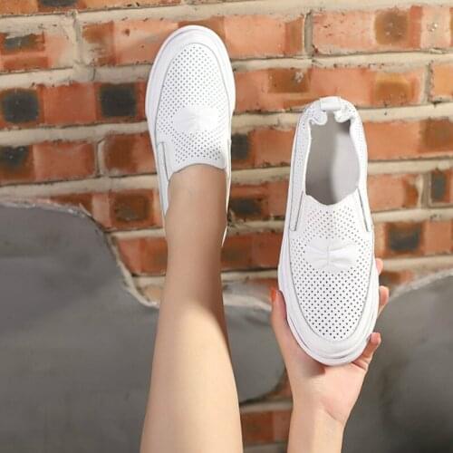Autumn new woman casual shoes a pedal lazy high quality of the Fashion white shoes hot joker Comfortable Womens shoes F3-28