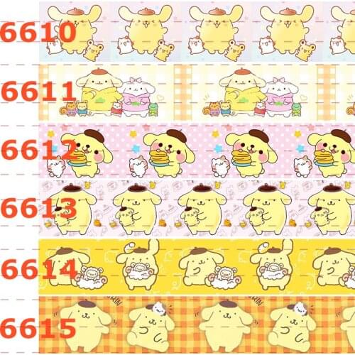 New 50 yards lovely animal cartoon ribbon cartoon dog printed grosgrain ribbon 6610-6621