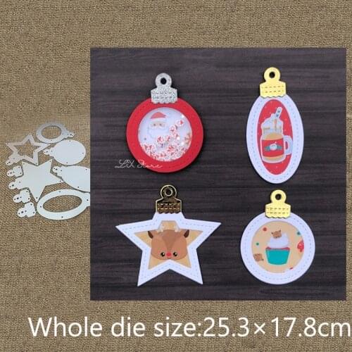 New Design Craft Metal stencil mold Cutting Dies Christmas Shaker Ornament scrapbook die cuts Album Paper Card Craft Embossing