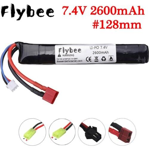 Upgrade 7.4v 2600mAh Lipo Battery For Water Gun 2S 7.4V Battery For Mini Airsoft BB Air Pistol Electric Toys Guns Parts #125mm