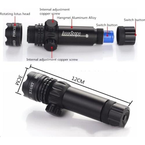 Hunting tactical red/green dot laser sight adjustable switch 520nm installation laser pointer HD quasi laser sight