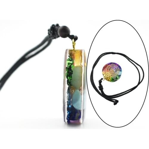 Crystal Orgone Pendant Chips Stone Jewelry for Spiritual Consolation Men Women Amulet Past Life Exploration Physical Consolation