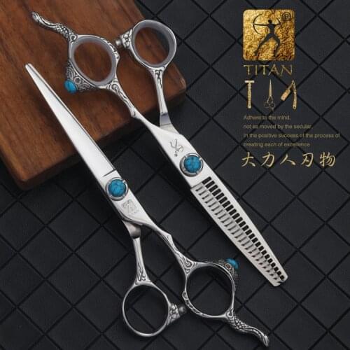 Titan professional 6 inch Japan vg10 hair scissors cut hair cutting salon scissor shears hairdressing scissors