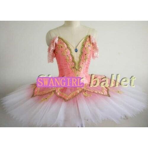 Pink peach fairy professional tutu women performance ballet tutu flower fairy nutcracaker tutu SB0055