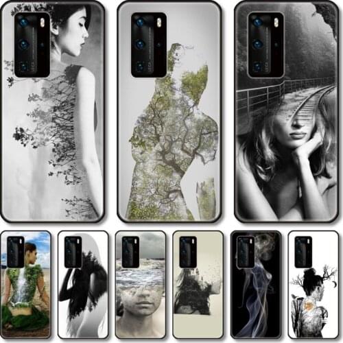 Sexy lady Phone Case For Huawei Honor 20 10 9 8 N Pro Lite A C RU black cell shell