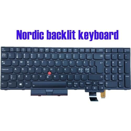 Nordic backlit keyboard for Lenovo ThinkPad T570 (Type 20JW,20JX,20H9,20HA) T580(Type 20L9,20LA)