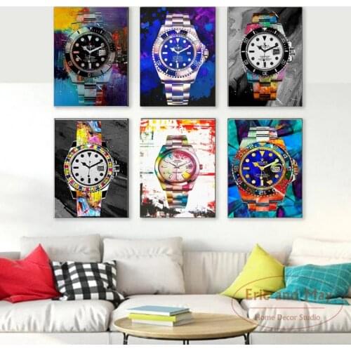Scandinavian Colorful Watch Canvas Painting Posters and Prints HD Printed Wall Art Pictures for Living Room Decor